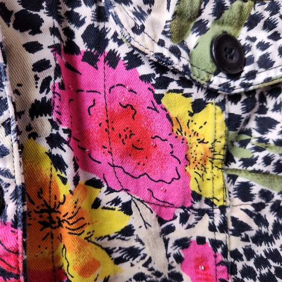 Studio Works - Leppard and Floral Print Jacket with pockets - Picture 7 of 9